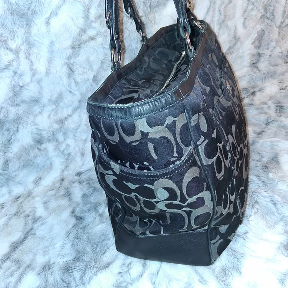 Coach Black and Gray 06' Baby Bag with Signature Monogram - Picture 15 of 16